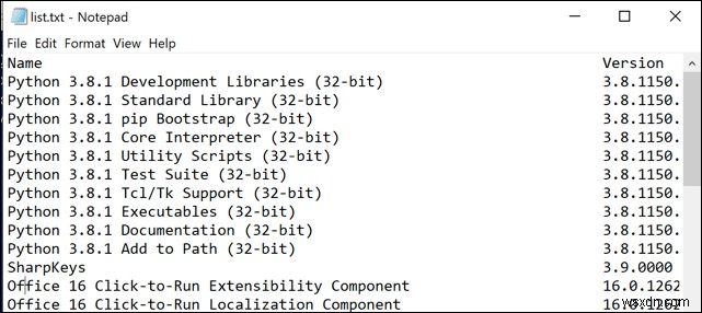 7 cách tạo danh sách các chương trình đã cài đặt trong Windows 