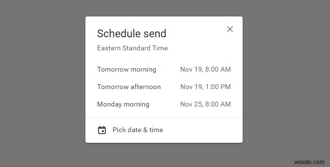 Làm thế nào để lên lịch một email để gửi đi vào một thời điểm nhất định 
