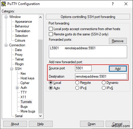 Làm thế nào để đào VNC qua SSH 