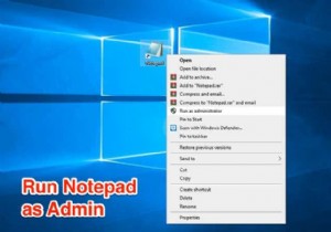Mở Notepad với tư cách Quản trị viên để tránh  Quyền truy cập bị từ chối 