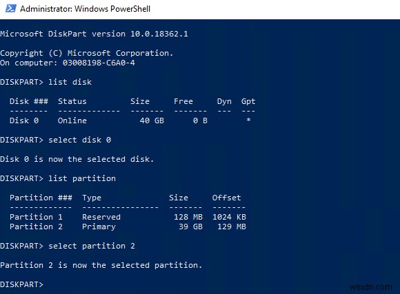 Cách sử dụng DiskPart Utility trong Windows 