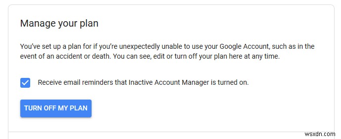 Cách kích hoạt Trình quản lý tài khoản không hoạt động của Google