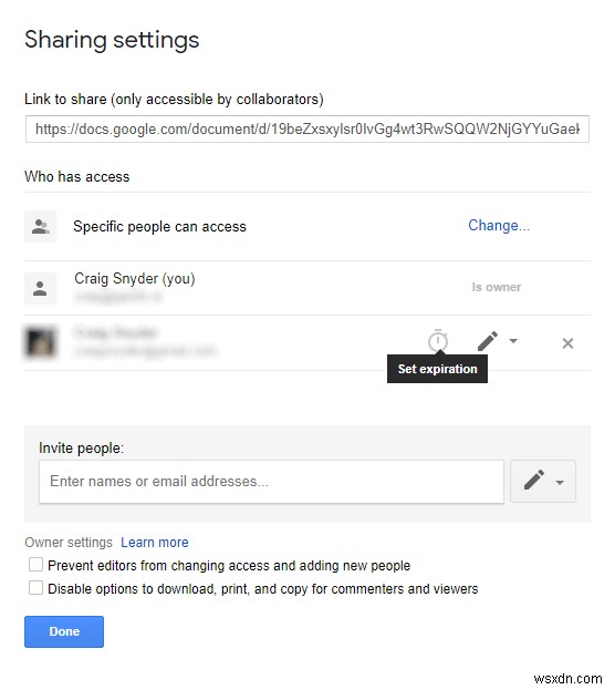 Đặt Ngày hết hạn trên Tệp Google Drive được chia sẻ 