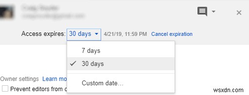 Đặt Ngày hết hạn trên Tệp Google Drive được chia sẻ 