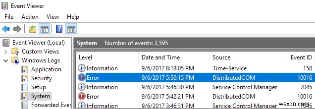 Sửa lỗi 10016 trong Windows Event Viewer 