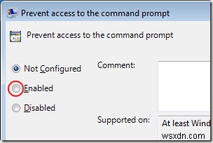 Ngăn chặn quyền truy cập vào Command Prompt trong Windows 