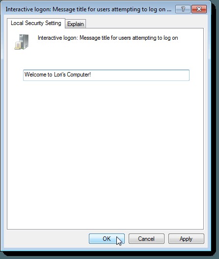 Thêm thông báo vào màn hình đăng nhập cho người dùng trong Windows 7/8/10 