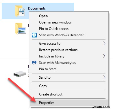 Thay đổi vị trí của thư mục người dùng trong Windows 