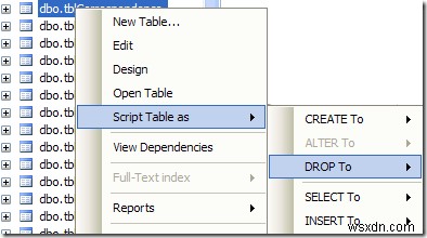 Cách tạo Tập lệnh bảng thay thế trong SQL 