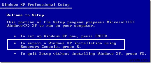 Cách sửa lỗi MBR trong Windows XP và Vista 