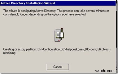 Windows 2003 Active Directory Setup:dcpromo 