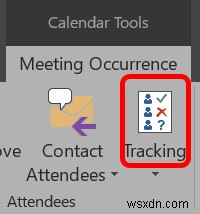 Cách sử dụng theo dõi cuộc họp Outlook để xem ai đã chấp nhận 