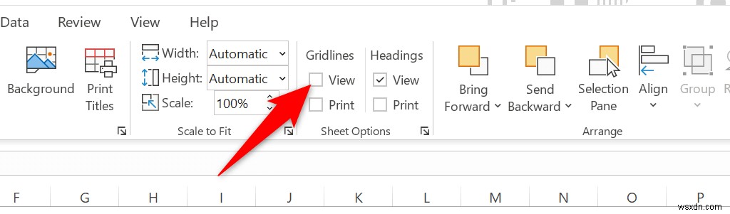 Cách xóa đường lưới trong Excel 