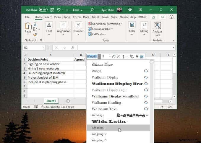 4 cách sử dụng dấu kiểm trong Excel 