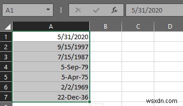 Cách sắp xếp theo ngày trong Excel 