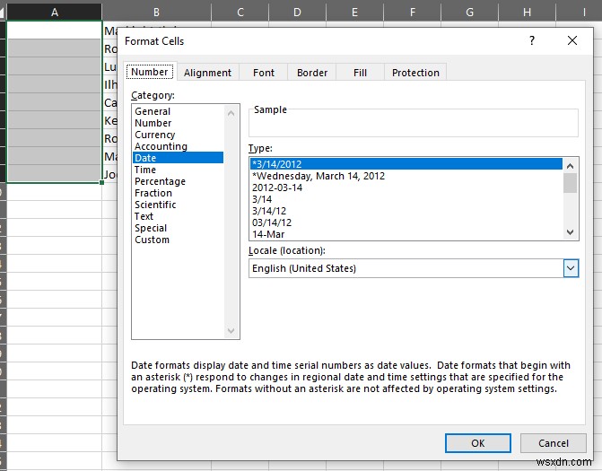 Cách sắp xếp theo ngày trong Excel 