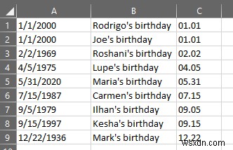 Cách sắp xếp theo ngày trong Excel 