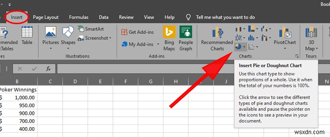 Cách tạo biểu đồ hình tròn trong Excel 