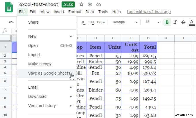 4 cách chuyển đổi Excel sang Google Trang tính 