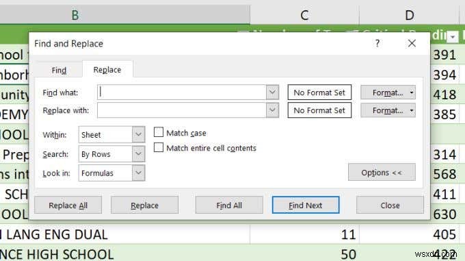 Cách tìm kiếm trong Excel 