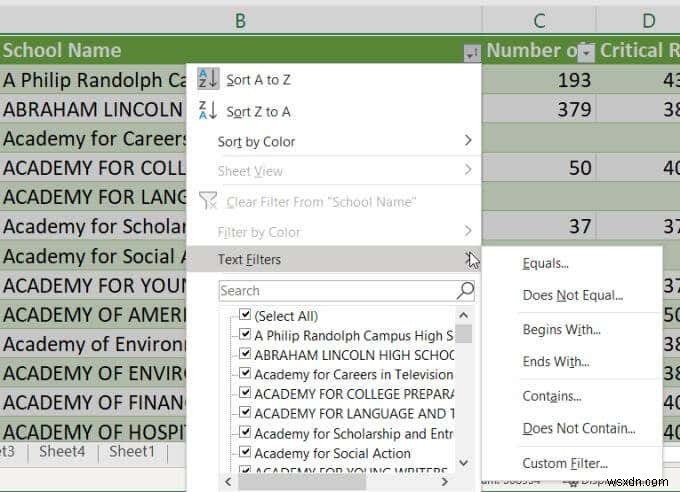 Cách sắp xếp thứ tự bảng chữ cái trong Excel 