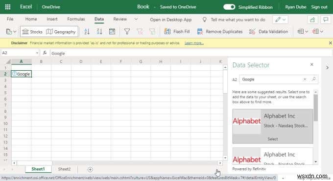 Sự khác biệt giữa Microsoft Excel Online và Excel cho máy tính để bàn 