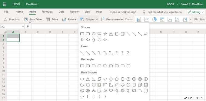 Sự khác biệt giữa Microsoft Excel Online và Excel cho máy tính để bàn 
