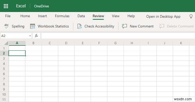 Sự khác biệt giữa Microsoft Excel Online và Excel cho máy tính để bàn 