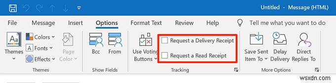 Cách thiết lập biên nhận đã đọc trong Outlook 