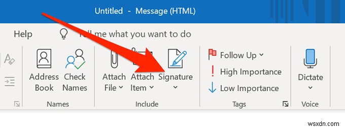 Cách thêm chữ ký trong Outlook 