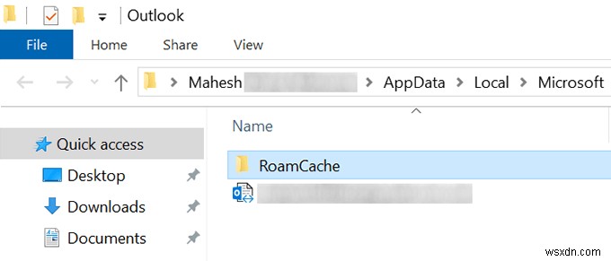 Cách xóa bộ nhớ cache trong Outlook 