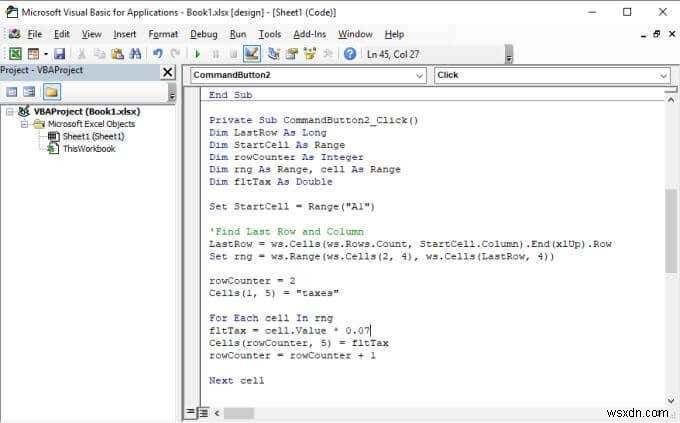 Hướng dẫn VBA nâng cao cho MS Excel 