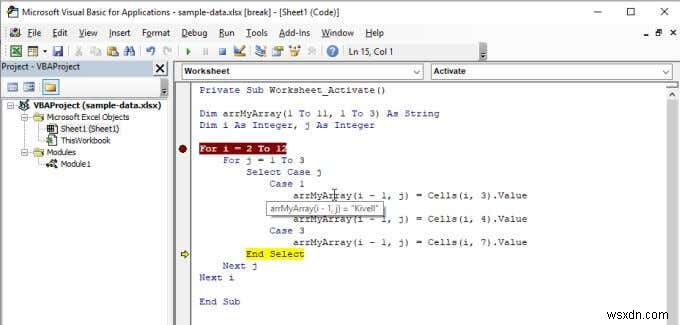 Mảng VBA trong Excel là gì và cách lập trình một 