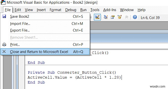 Cách tạo Macro hoặc tập lệnh VBA trong Excel 