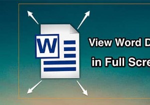 Xem tài liệu Word ở chế độ toàn màn hình 