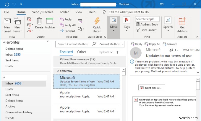 Cách tự động chuyển tiếp email trong Outlook 2019 