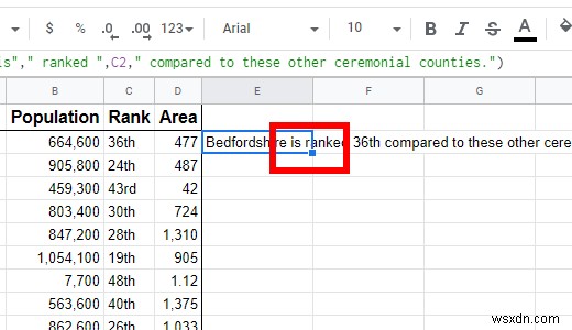 Cách sử dụng Hàm CONCATENATE trong Google Trang tính 