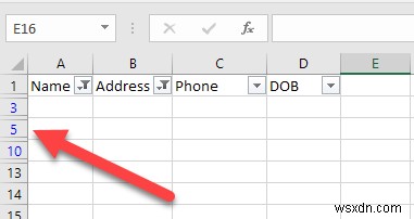 Cách xóa dòng trống trong Excel 