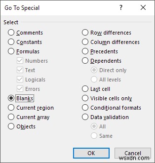 Cách xóa dòng trống trong Excel 