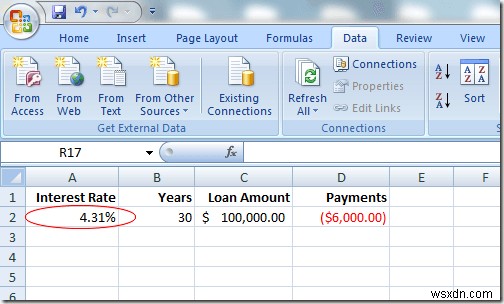 Sử dụng Công cụ tìm kiếm mục tiêu phân tích điều gì xảy ra trong Excel