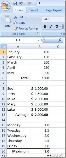 Nhóm các hàng và cột trong một trang tính Excel 