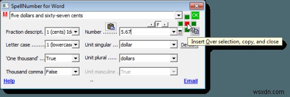 Đánh vần nhanh các số trong Word và Excel 