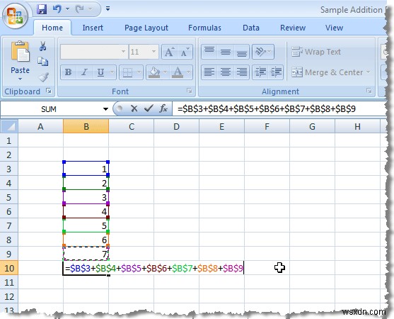 Bảo tồn tham chiếu ô khi sao chép công thức trong Excel 