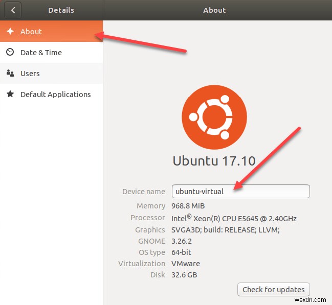 Tìm và thay đổi tên máy chủ của bạn trong Ubuntu 
