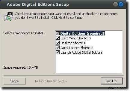 Cài đặt Adobe Digital Editions trong Ubuntu Linux 