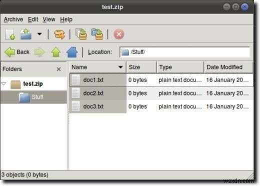 Tạo và chỉnh sửa tệp zip trong Linux bằng cách sử dụng thiết bị đầu cuối 
