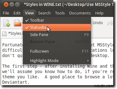 Sử dụng MSStyles cho các ứng dụng rượu theo chủ đề trong Linux 