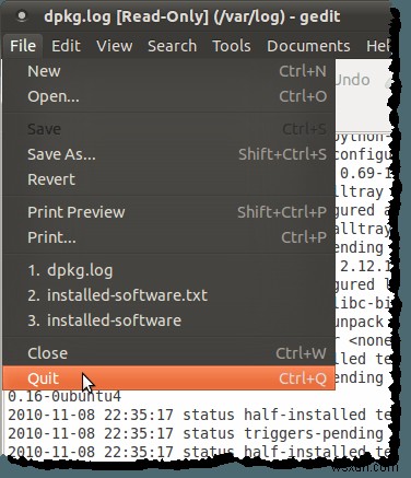 Hiển thị danh sách các gói phần mềm được cài đặt gần đây trong Ubuntu 