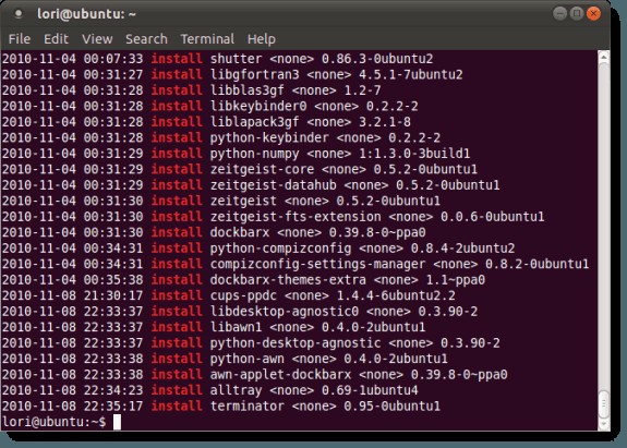 Hiển thị danh sách các gói phần mềm được cài đặt gần đây trong Ubuntu 