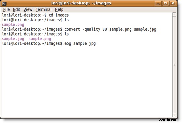 Chuyển đổi hình ảnh giữa các định dạng thông qua Dòng lệnh trong Ubuntu 